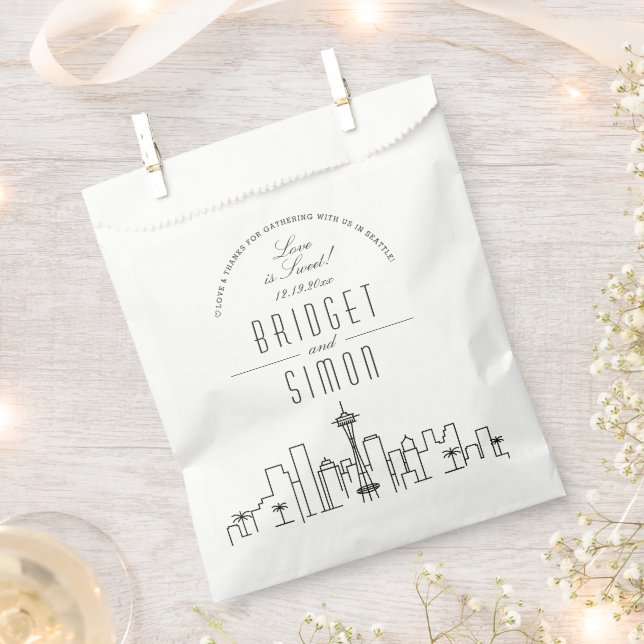 L'amour à Seattle | Sacs de faveur de mariage (Coupé)