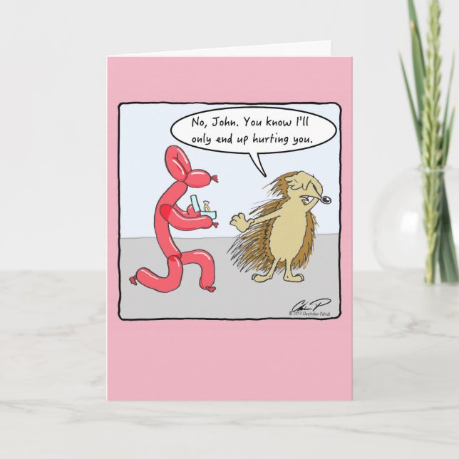 L'amour blesse la carte de Saint-Valentin (Devant)