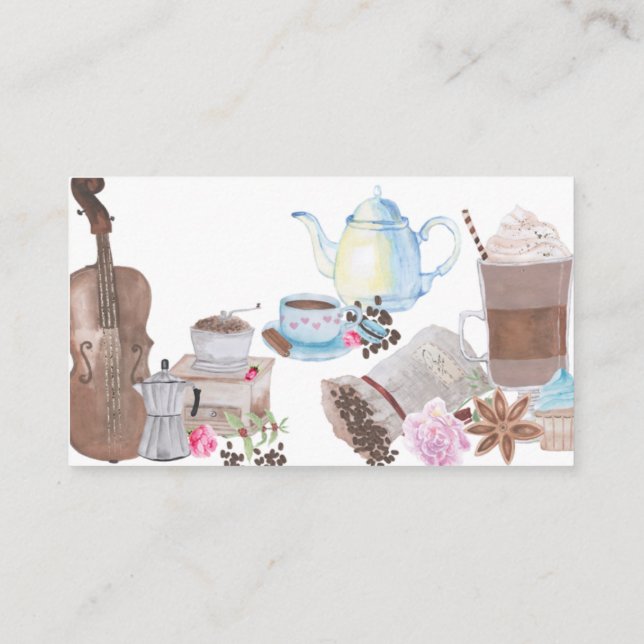 L'amour brasse Café Thème Douche Carte de Faveur (Dos)