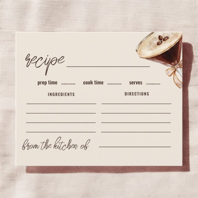 L'amour brasse Espresso Martini Recette Carte (Créateur téléchargé)