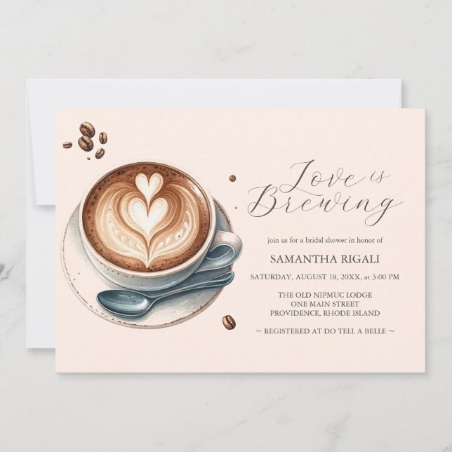 L'amour brasse la Fête des mariées des invitations (Devant)
