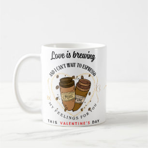 L'amour brasse" La Mug de café de la Saint-Valenti