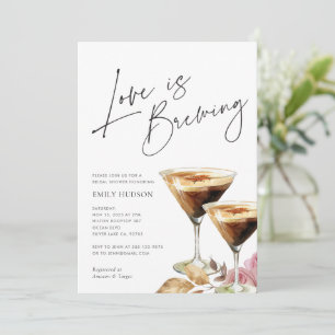 L'amour brasse l'élégante invitation à la douche n