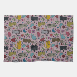 L'amour choie la serviette de plat