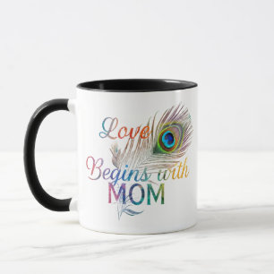L'amour commence avec maman" - Coeur Combo Mug