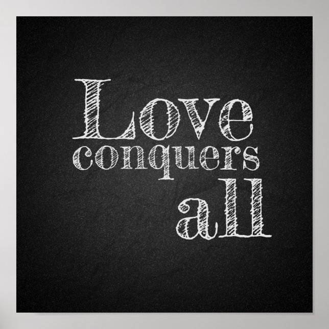 L'amour conquiert toute affiche d'encouragement (Devant)