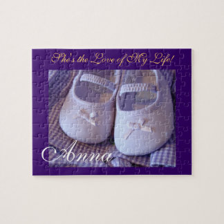 L'amour de bébé de mon puzzle de la vie chausse le