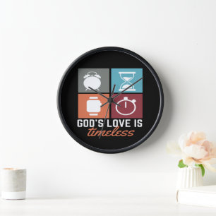L'Amour de Dieu est une horloge chrétienne intempo