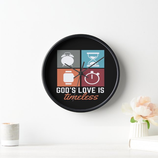 L'Amour de Dieu est une horloge chrétienne intempo (Maison)