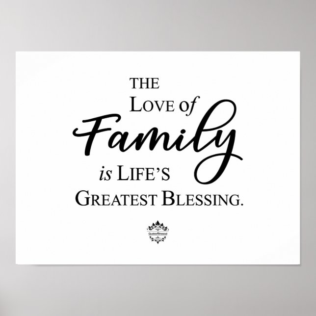 L'amour de la famille est la plus grande affiche d (Devant)