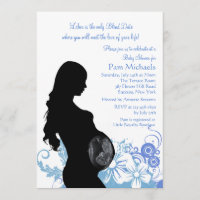L'Amour de votre vie Baby shower bleu Invitation