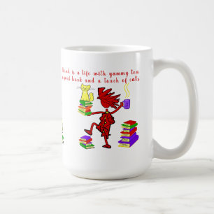 L'amour des livres Thé Chats Café Mug