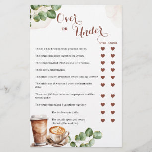 L'amour du café brasse sur ou sous la carte de jeu