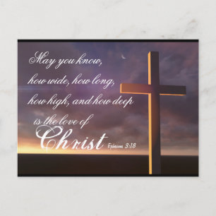 L'amour du Christ Bible Verse et carte postale cro