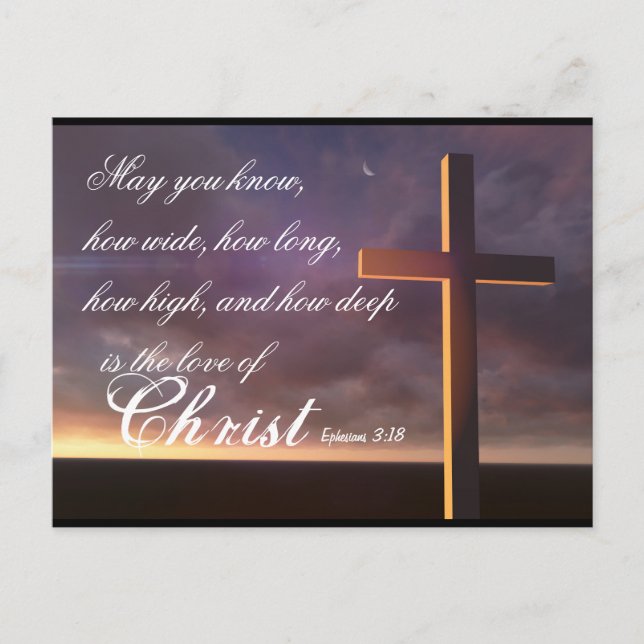 L'amour du Christ Bible Verse et carte postale cro (Devant)