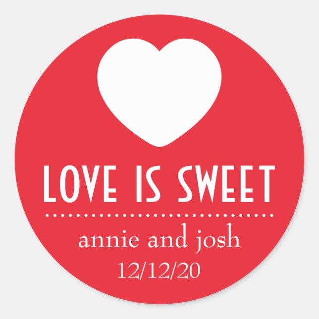 L'Amour Du Coeur Est Étiquette Sucré (Rouge) (Devant)