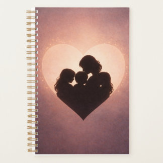 L'amour d'une mère – Maman de 3 enfants silhouette