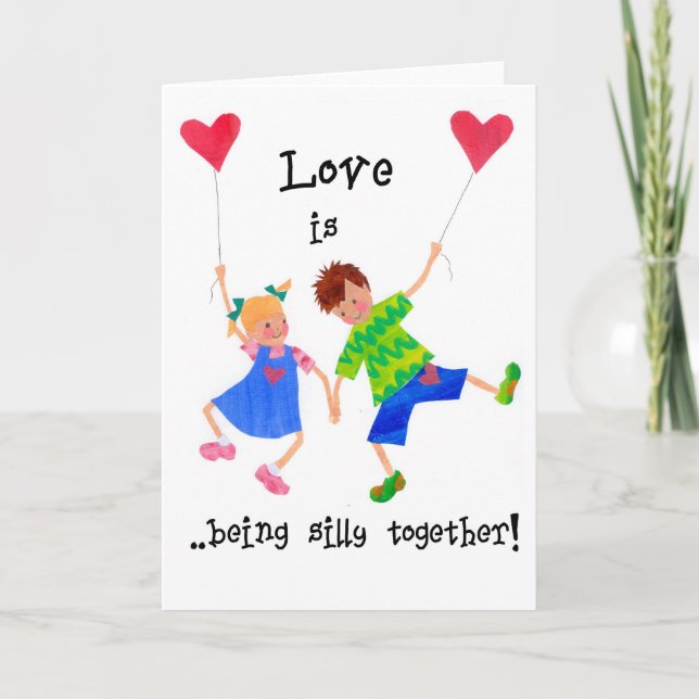 'L'amour est...' Carte de vœux (Devant)