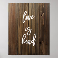 L'amour est comme sur Faux Wood | Poster