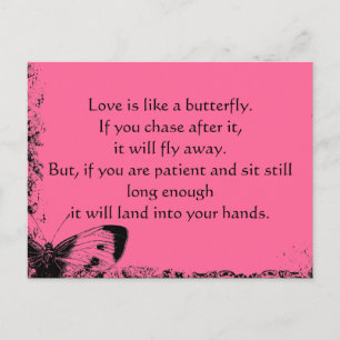 L'amour est comme une carte postale papillon