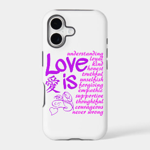 L'amour est... Coque iPhone Case-Mate, personnalis