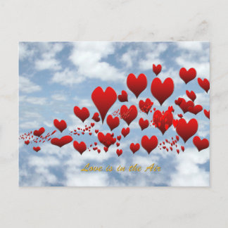l'amour est dans la carte postale aérienne