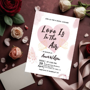 L'Amour Est Dans L'Air Des Invitations De Douche N