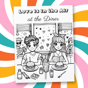 L'amour est dans le Air Diner   Page Couleur adult