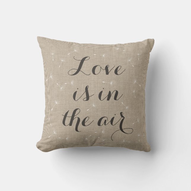 L'amour est dans le coussin d'Air Burlap (Recto)