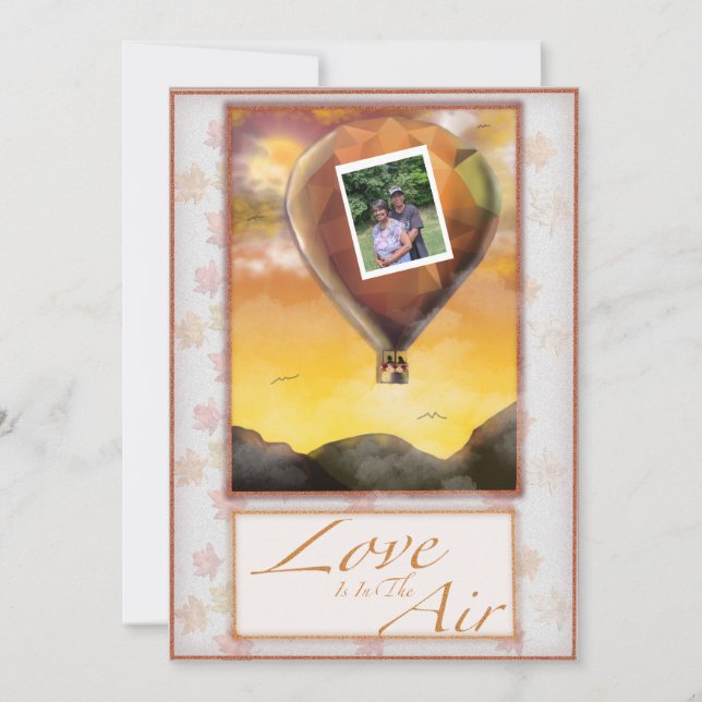 L'Amour Est Dans Le Faire-part de mariage Aérien (Devant)