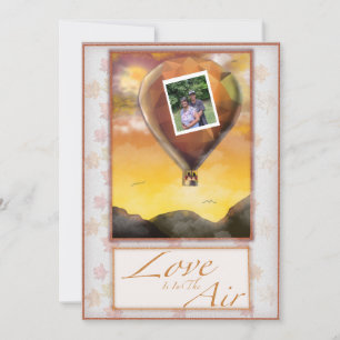 L'Amour Est Dans Le Faire-part de mariage Aérien