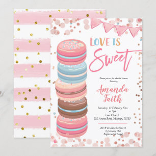L'amour est douce Macaron nuptiale invitation