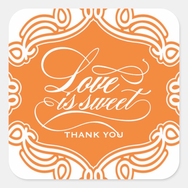 L'amour est doux Mariage Favor Stickers (Devant)