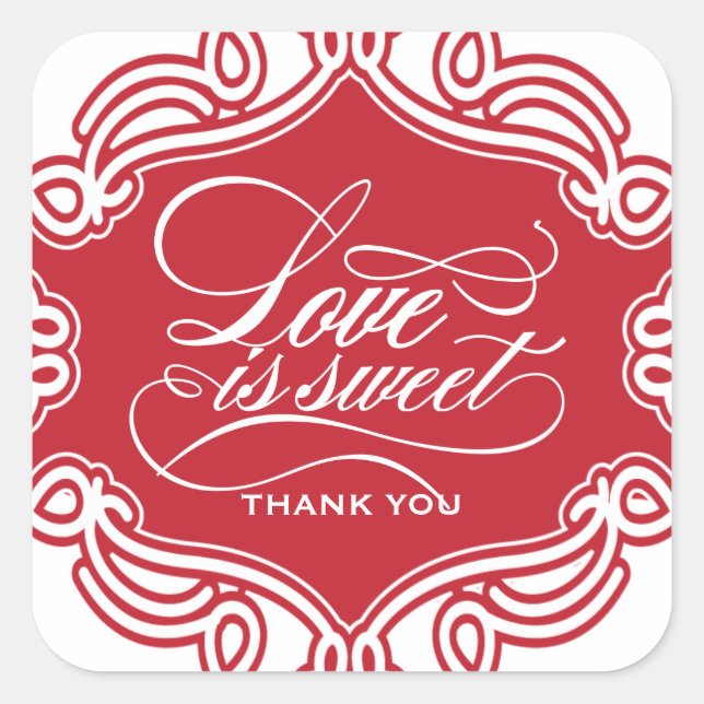 L'amour est doux Mariage Favor Stickers (Devant)