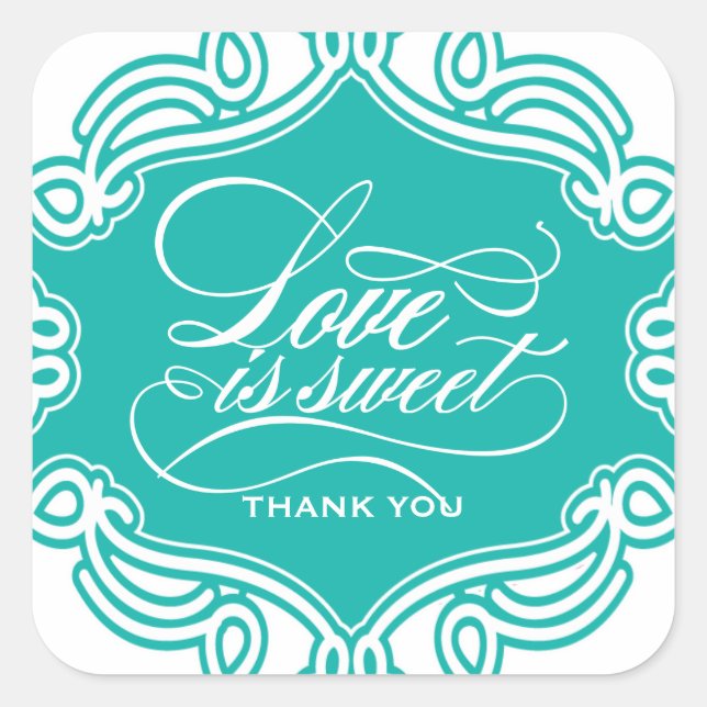 L'amour est doux Mariage Favor Stickers (Devant)