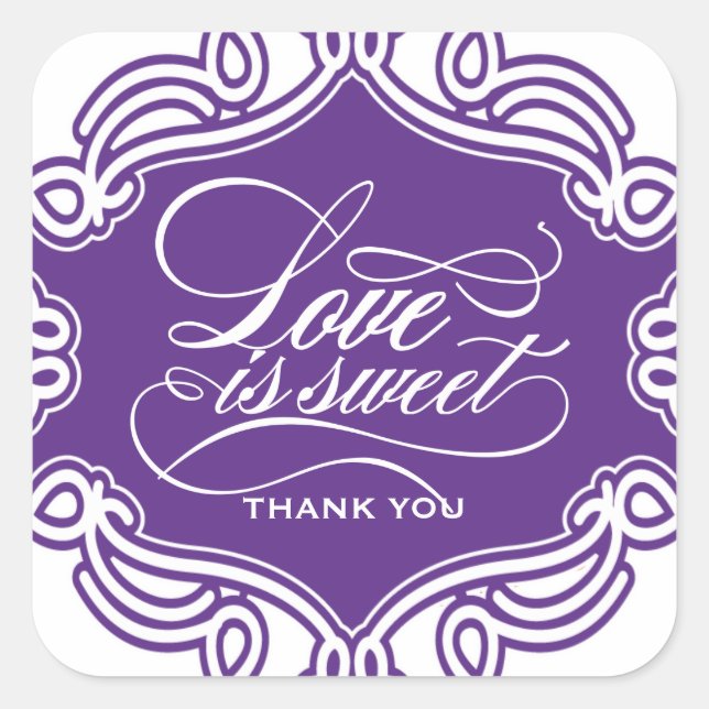 L'amour est doux Mariage Favor Stickers (Devant)