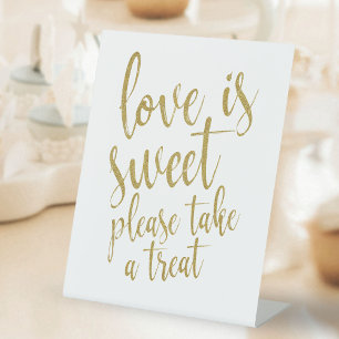 L'amour est doux, prenez une friandise, panneau de
