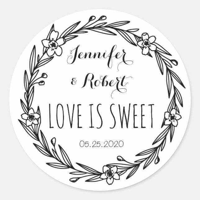 L'amour est doux | Sticker Monogramme (Devant)
