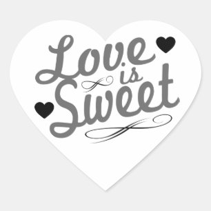 L'Amour Est Doux Vieux Étiquettes (Gris / Noir)
