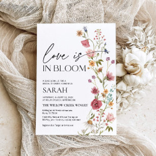 L'amour est en fleur Invitation de douche nuptia