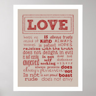 L'amour est..... Impression d'art typographique