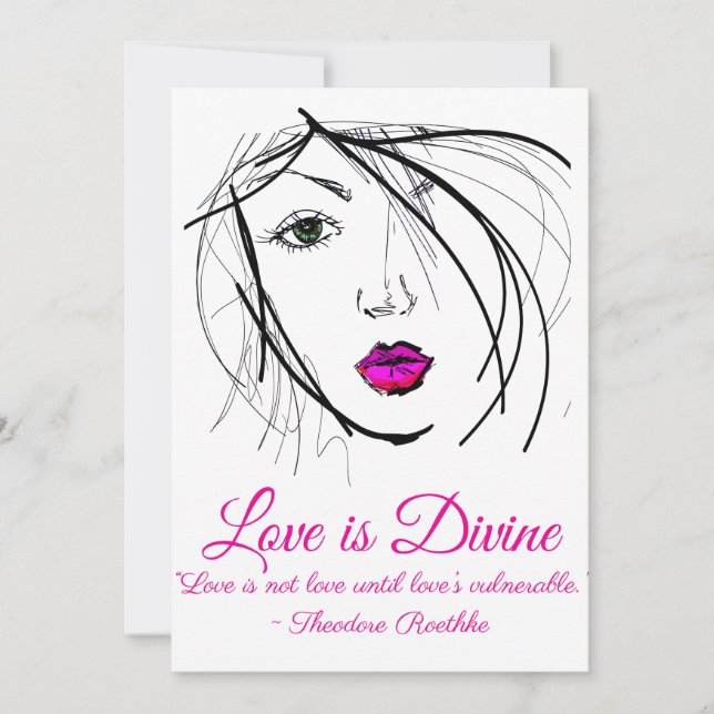 L'amour est la Carte de remerciements divine (Devant)
