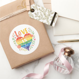 L'amour est la fierté Rainbow Heart Sticker