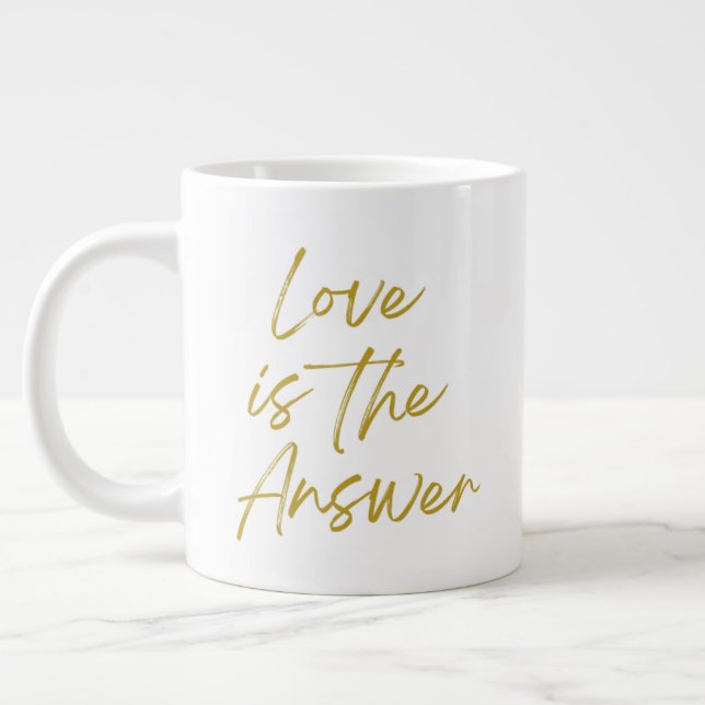 L'amour est la réponse 20 oz Jumbo Mug (Gauche)