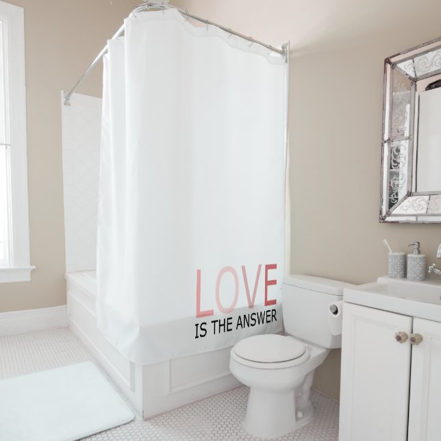 L'Amour Est La Réponse Rideau De Douche (En situation)