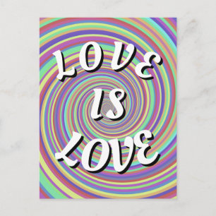 L'amour est l'amour Carte postale de la fierté