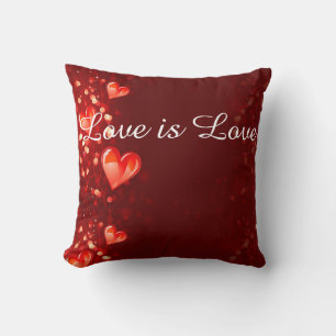 L'amour est l'amour Coeur rouge Imprimer Coussin
