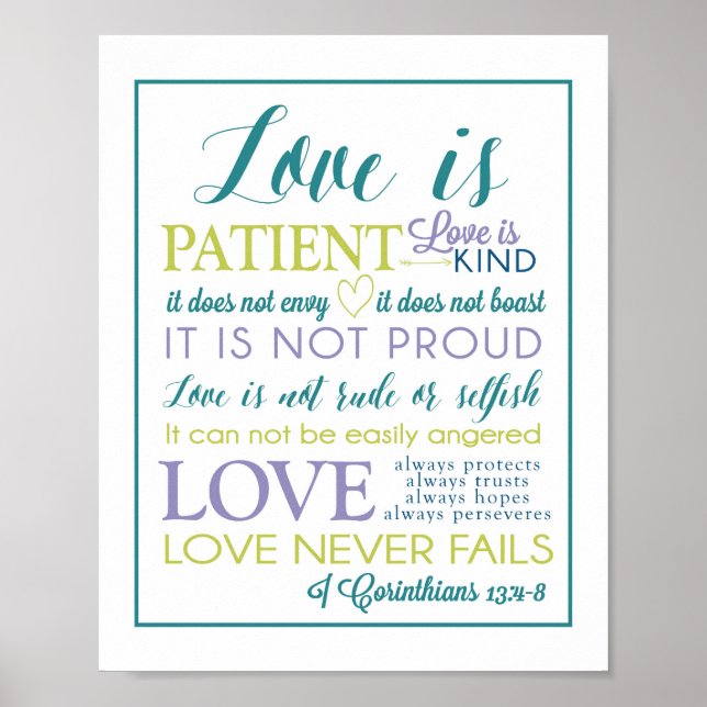 L'amour est l'amour du patient est gentil Poster (Devant)