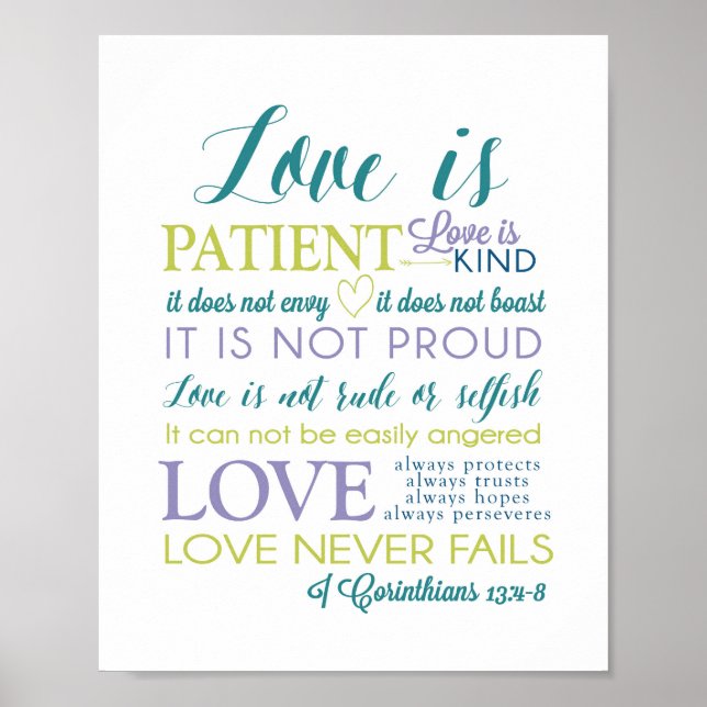 L'amour est l'amour du patient est gentil Poster (Devant)