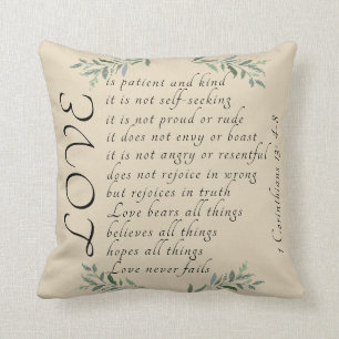 L'amour est l'amour du patient est un coussin gent